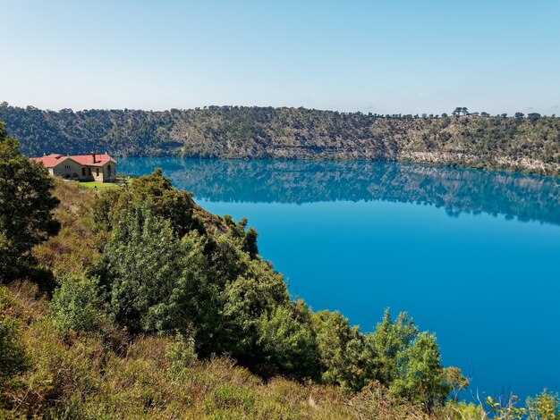 Blue Lake Volcano Crater.