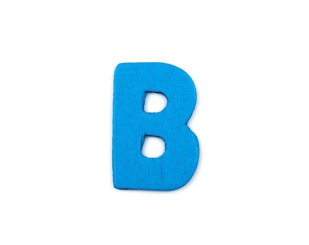 Free Photo blue letter made of wood