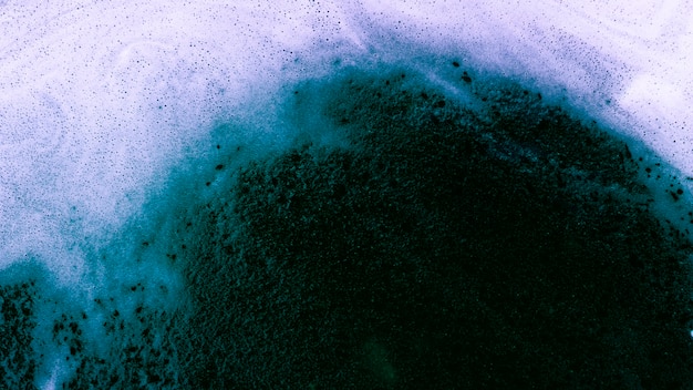 Blue liquid with foam