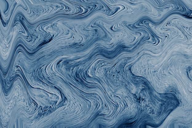 Free Photo blue marbled paint texture