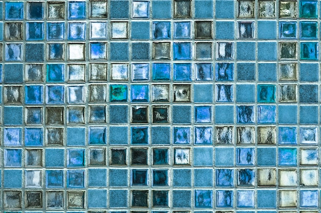 Free photo blue mosaic tiles