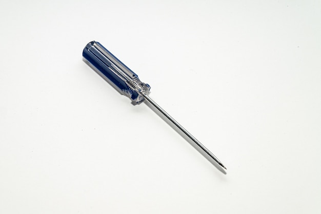 Free photo blue screwdriver isolated on a white scene