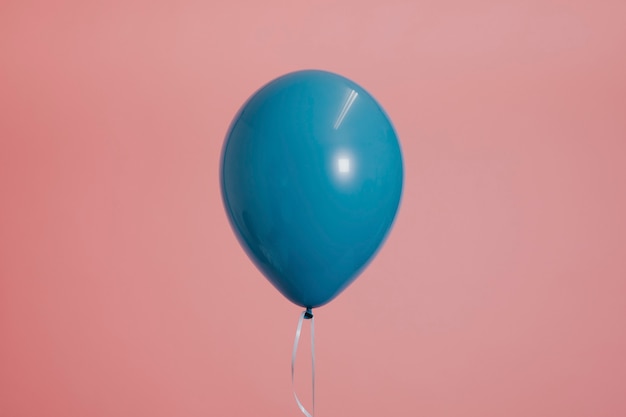 Free Photo blue single balloon with a string