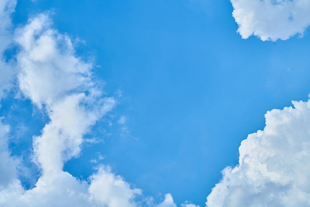 Blue sky and clouds background