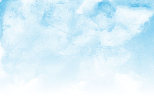 blue sky and clouds watercolor texture background