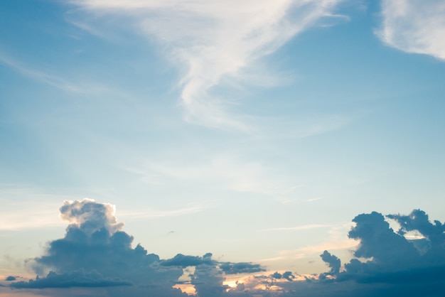 Blue sky with clouds in the distance