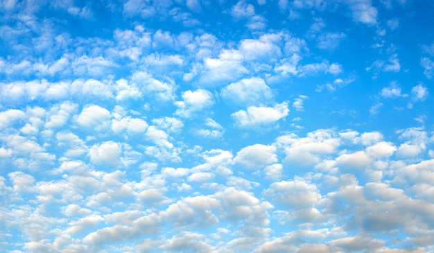 Blue sky with small clouds