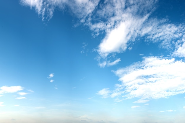 Blue sky with some clouds in summertime