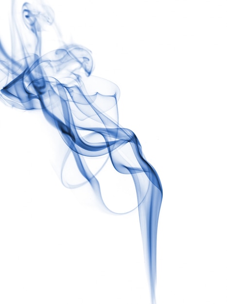 blue smoke collection on white background