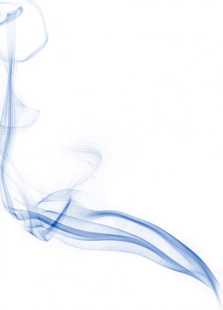 blue smoke collection on white background