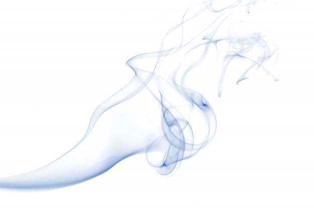 blue smoke collection on white background