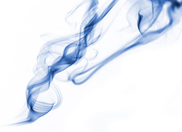 blue smoke collection on white background