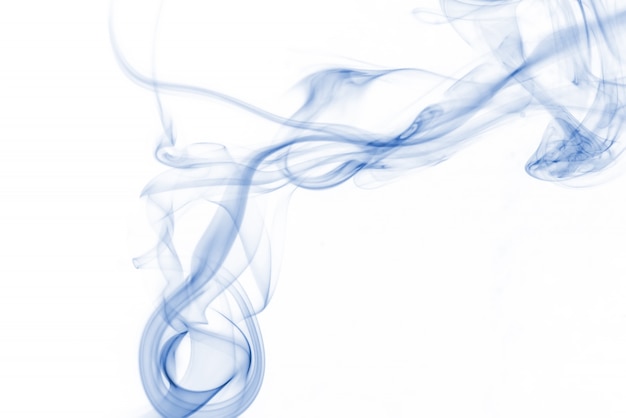 blue smoke collection on white background