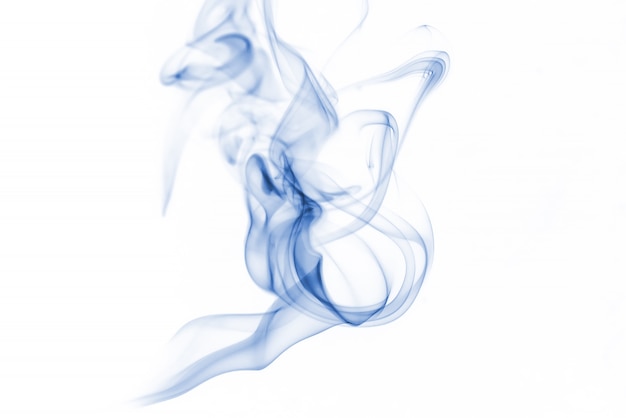 blue smoke collection on white background