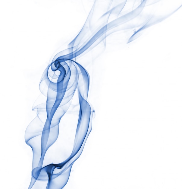 blue smoke collection on white background