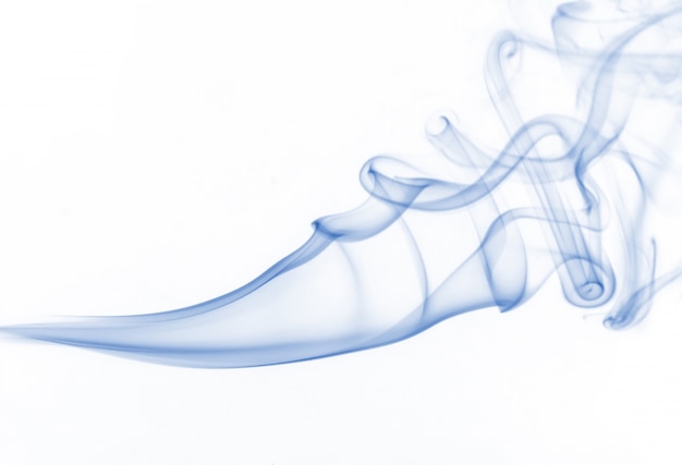 Free photo blue smoke collection on white background