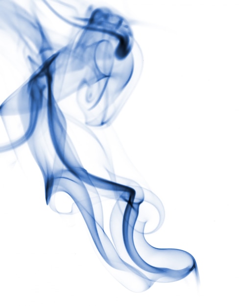 blue smoke collection on white background