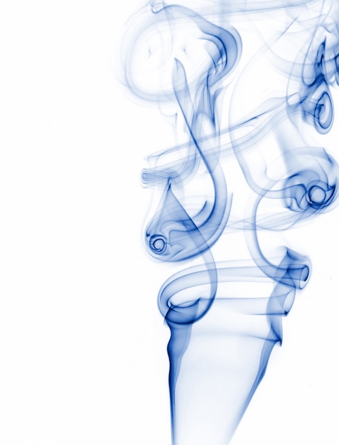 Free Photo blue smoke collection on white background