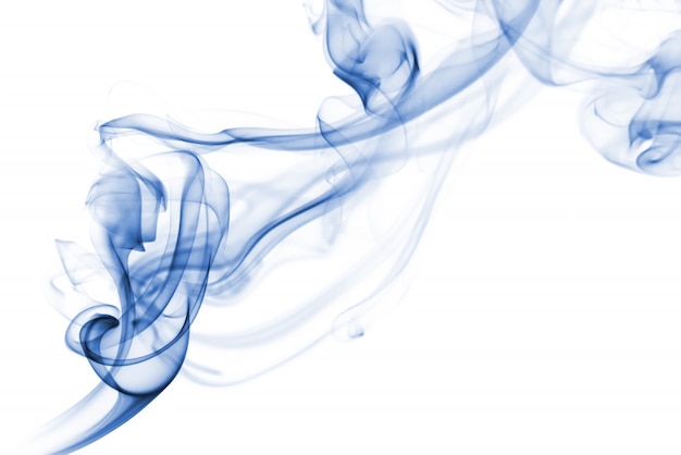 blue smoke collection on white background