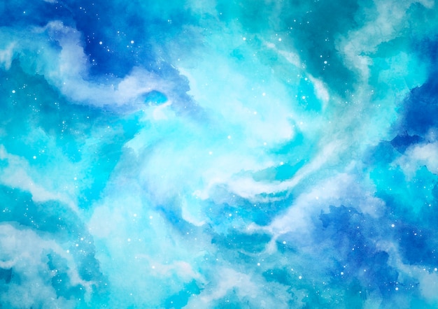 Free photo blue stellar sky watercolor background