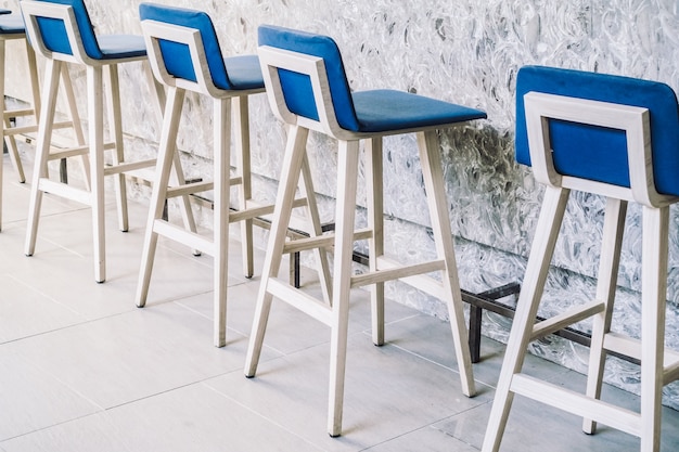 Free Photo blue stools