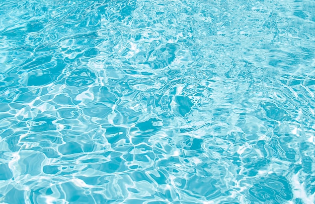 Blue swimming pool rippled water detail