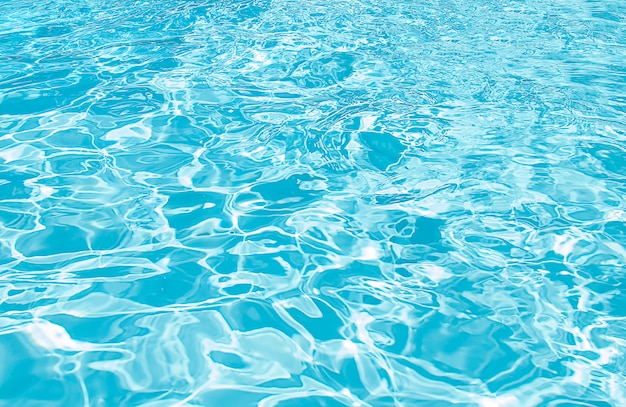 Free photo blue swimming pool rippled water detail