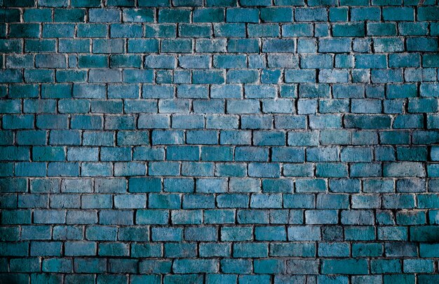 Blue textured brick wall background