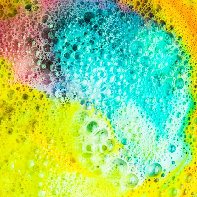 Blue; yellow and pink bath bomb bubble bath