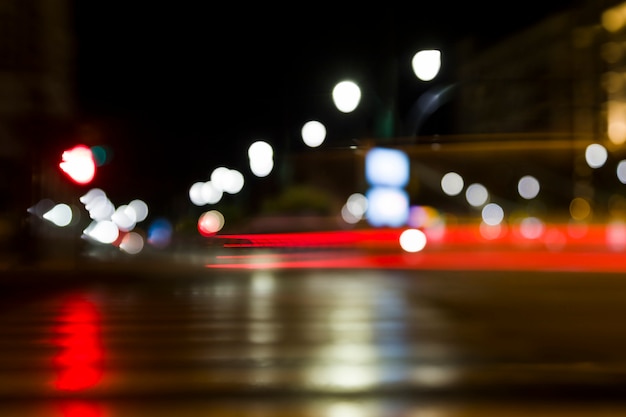 Blurred city lights