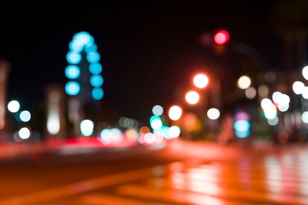 Blurred city lights