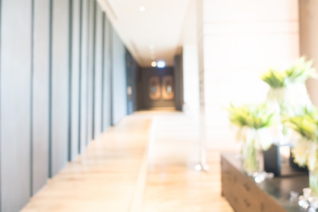 Free photo blurred corridor with plants