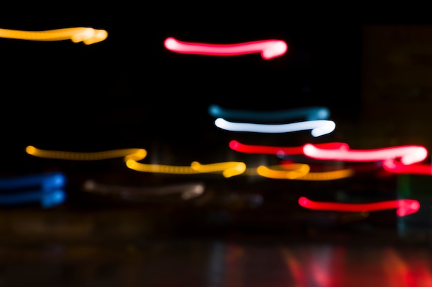 Free Photo blurred night lights