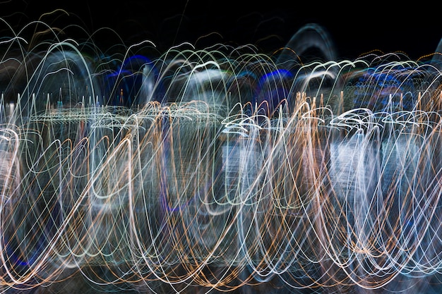 Free Photo blurred night lights