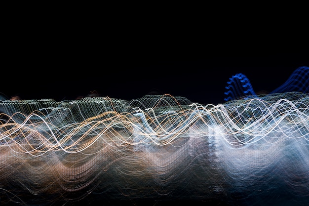 Free Photo blurred night lights