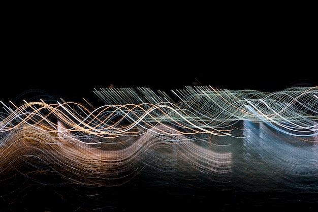 Free Photo blurred night lights