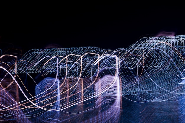 Free photo blurred night lights