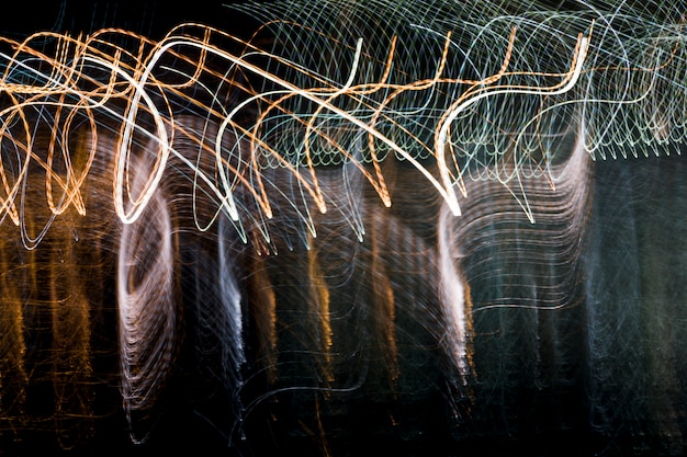 Free photo blurred night lights