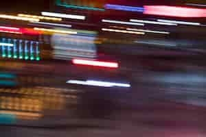 Free photo blurred night lights