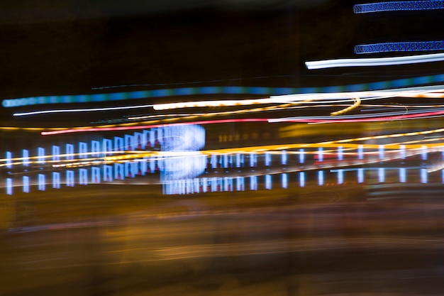 Free photo blurred night lights