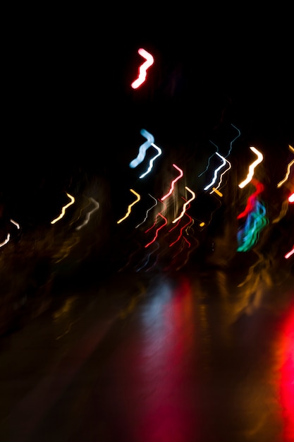 Free Photo blurred night lights