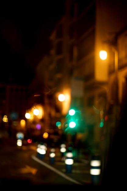 Blurred nightlights in the city