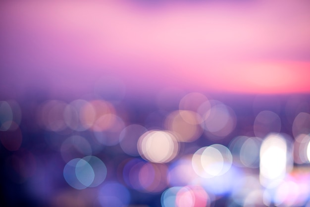 Free Photo blurred scene of city view at night time