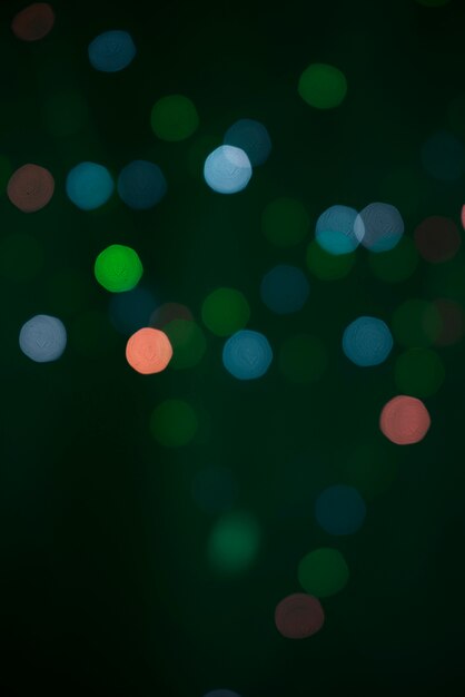 Blurs of many green lights