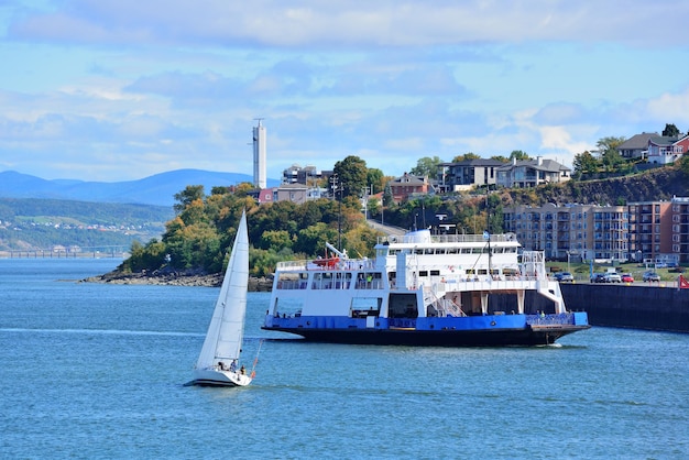 Free photo boat in quebec city