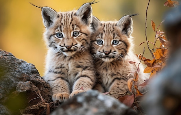 Bobcat in nature autumn season