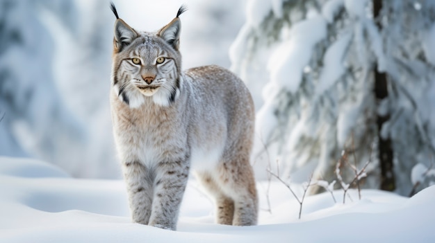 Bobcat in nature winter season