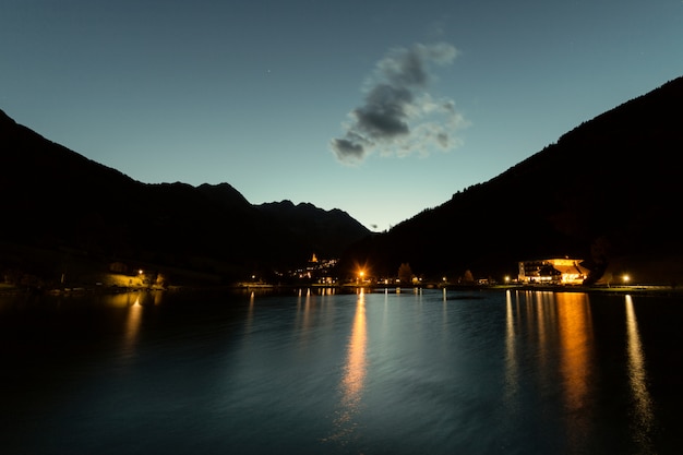 Body of Water Landscape with lights