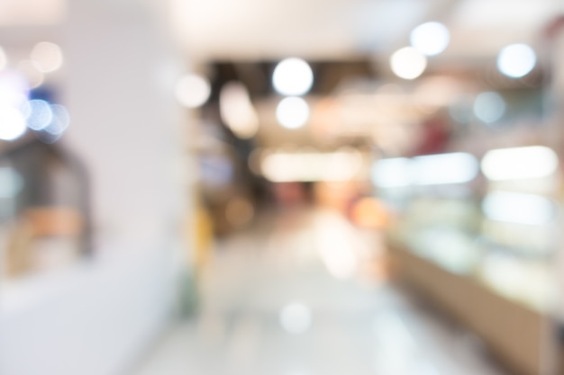 Free photo bokeh background of shopping center with lights