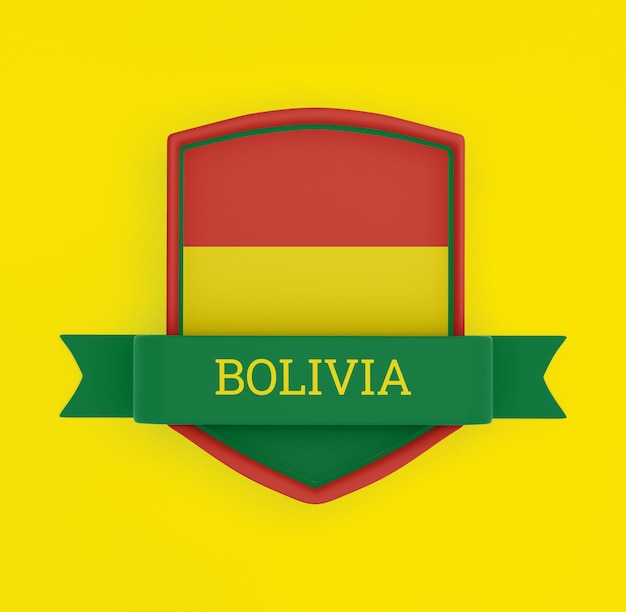 Free photo bolivia flag with banner